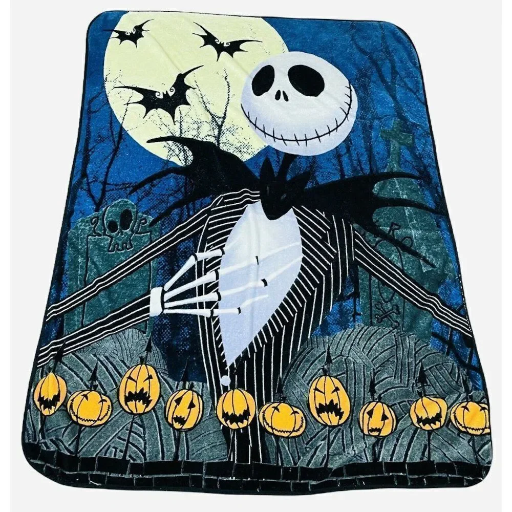 Disney Nightmare Before Christmas TNBC Jack Skellington Plush Blanket 61